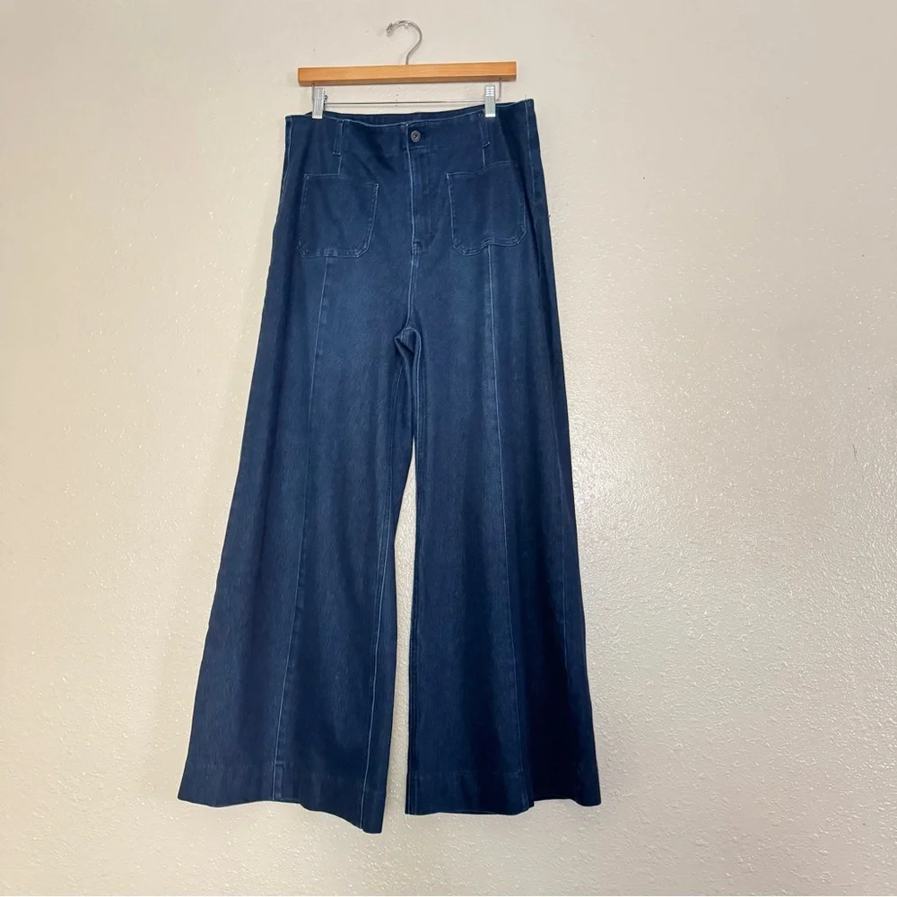 Halara Flex High Waisted Pockets Washed Casual Wide Leg Jeans - Picture 2 of 11
